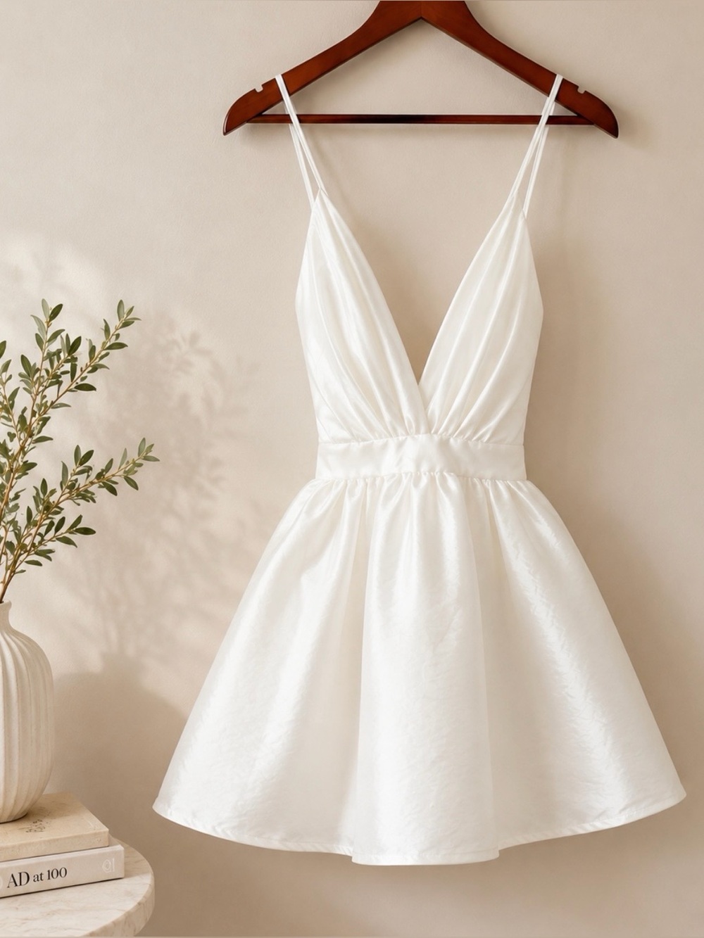Luxxel White Fit & Flare Mini Dress | Bridal Shower • Rehearsal • Grad • Vaca M